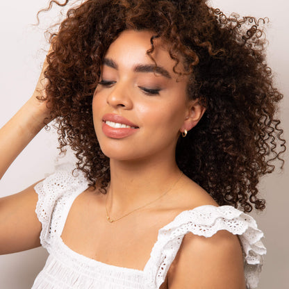 Elements Gold Leaf Twist Hoop Earrings