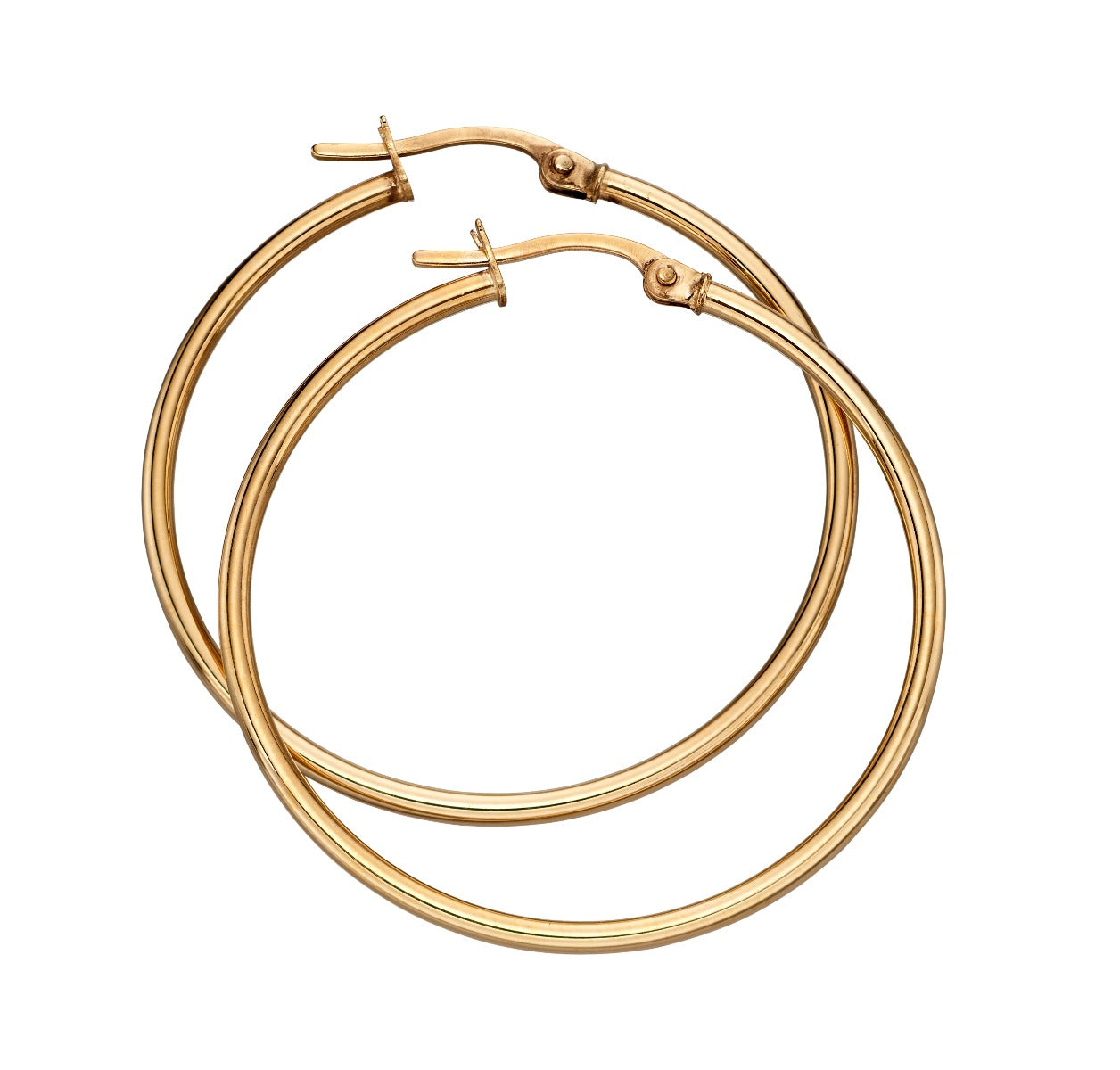 Elements Gold 30mm Hinged Hoop Earrings-0