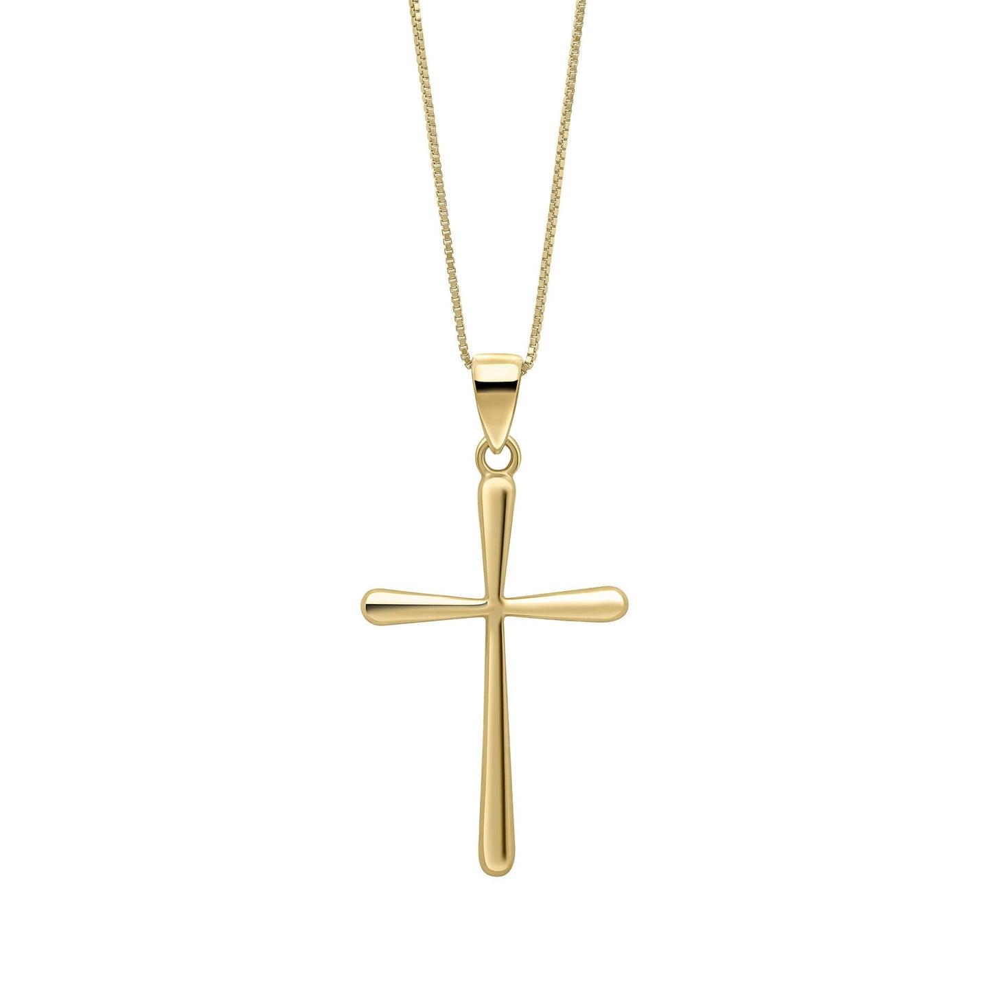 Elements Gold Tapered Cross Pendant-0