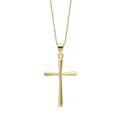 Elements Gold Tapered Cross Pendant-0