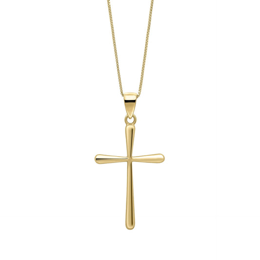 Elements Gold Tapered Cross Pendant-0
