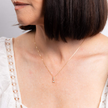 Elements Gold Diamond Trilogy Drop Pendant-1